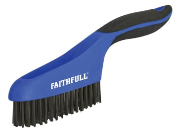 FAISB164S Scratch Brush Soft Grip 4 x 16 Row Steel
