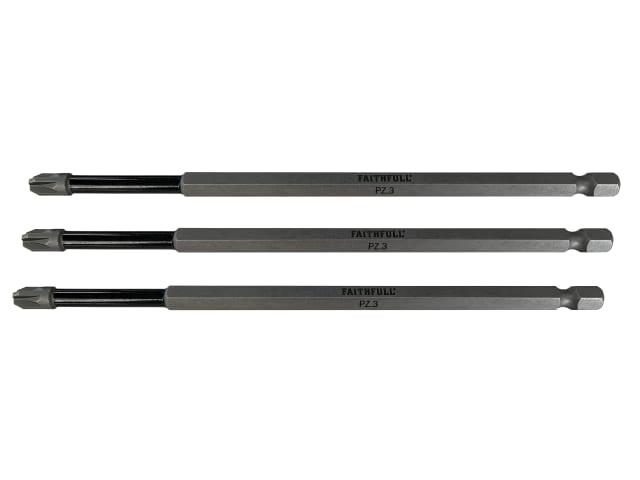 FAISBPZ3150I Pozidriv Impact Screwdriver Bits PZ3 x 150mm (Pack 3)