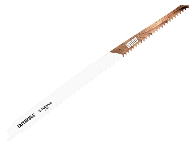 FAISBS1411D S1411D Sabre Saw Blade Wood 300mm 6 TPI (Pack of 5)