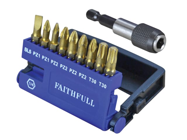 FAISBSET10D Diamond Bit Set S2 Torsion, 10 Piece