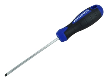 FAISDP100 Soft Grip Screwdriver Parallel Slotted Tip 4.0 x 100mm
