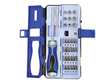 FAISDSET33R Ratchet Screwdriver & Socket Set, 33 Piece