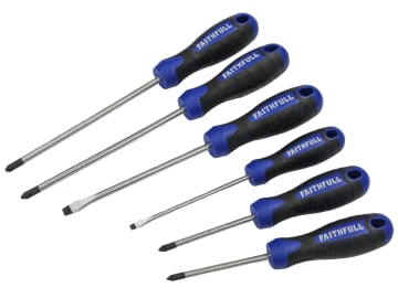 FAISDSET6PRO Boxed Soft Grip Screwdriver Set, 6 Piece