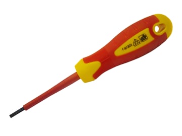 FAISDVDE55 VDE Soft Grip Screwdriver Parallel Slotted Tip 5.5 x 125mm