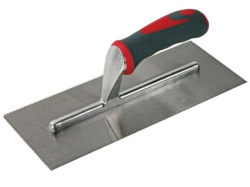 FAISGTNOT3 Notched Trowel V 3mm Soft Grip Handle 11 x 4.1/2in