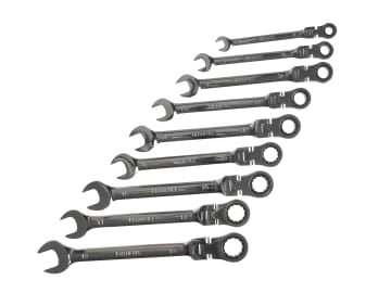 FAISPARAT9S Ratchet Combination Spanner Flex Head Set, 9 Piece
