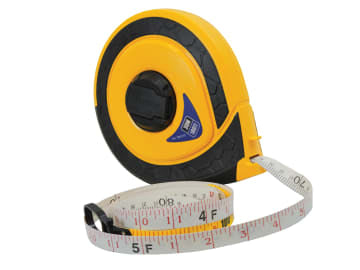 FAITM30FE Fully Enclosed ABS Fibreglass Long Tape 30m/100ft (Width 15mm)