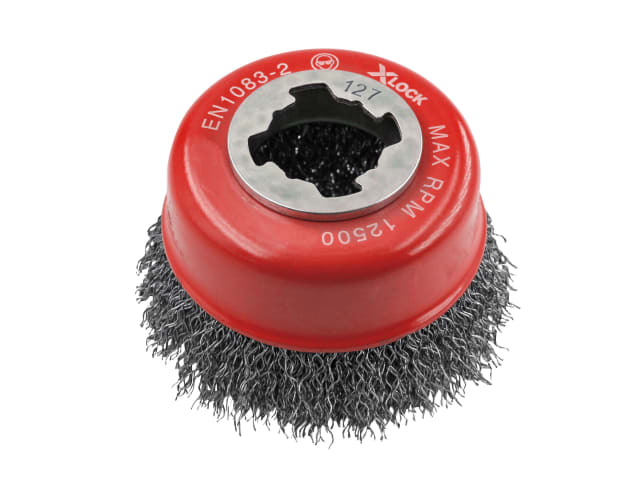 FAIWBC75XL X-LOCK Wire Cup Brush 75mm M14x2, 0.30mm Steel Wire