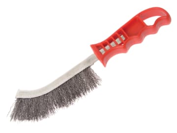 FAIWBHANDS Wire Scratch Brush Steel Red Handle