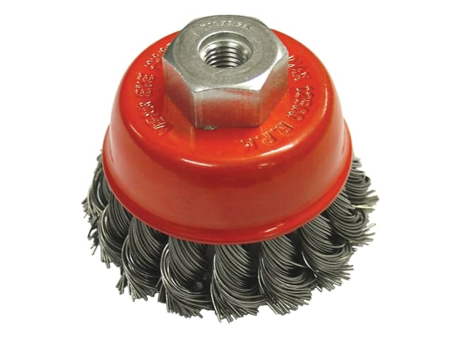 FAIWBT65MC Wire Cup Brush Twist Knot 65mm M10x1.5, 0.50mm Steel Wire