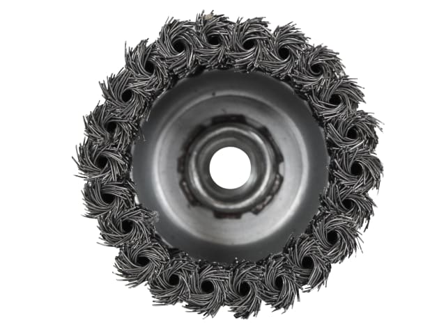 FAIWBT80 Wire Cup Brush Twist Knot 80mm M14x2, 0.50mm Steel Wire