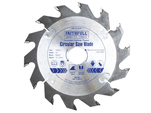 FAIZ12814 TCT Circular Saw Blade 128 x 20mm x 14T POS