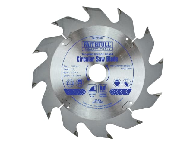 FAIZ15012 TCT Circular Saw Blade 150 x 20mm x 12T POS