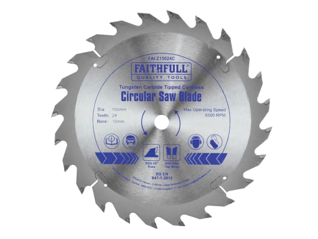 FAIZ15024C TCT Cordless Trimsaw Blade 150 x 10mm x 24T POS