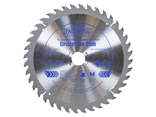 FAIZ1654020C TCT Cordless Trimsaw Blade 165 x 20mm x 40T POS