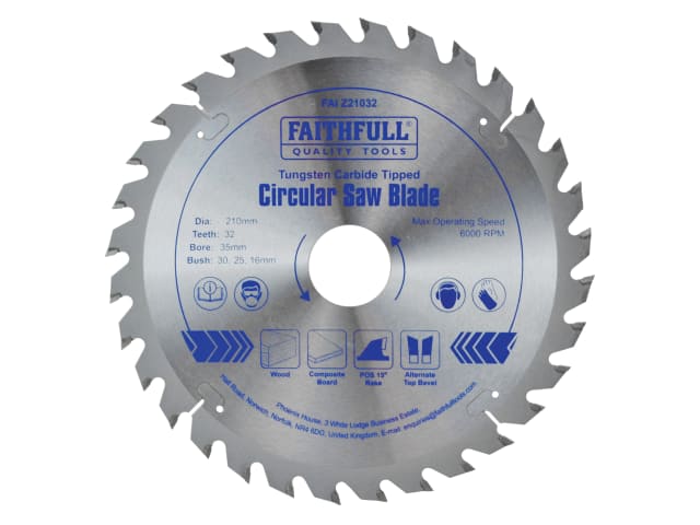 FAIZ21032 TCT Circular Saw Blade 210 x 35mm x 32T POS