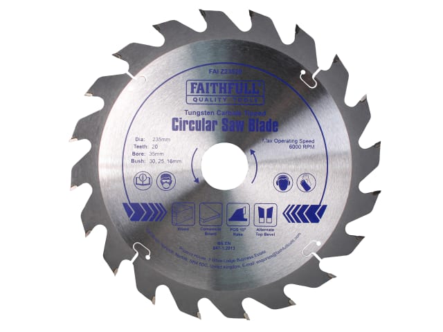 FAIZ23520 TCT Circular Saw Blade 235 x 35mm x 20T POS