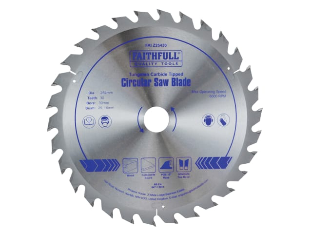 FAIZ25430 TCT Circular Saw Blade 254 x 30mm x 30T POS