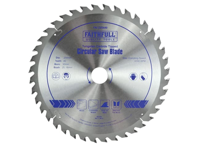 FAIZ25440 TCT Circular Saw Blade 254 x 30mm x 40T POS