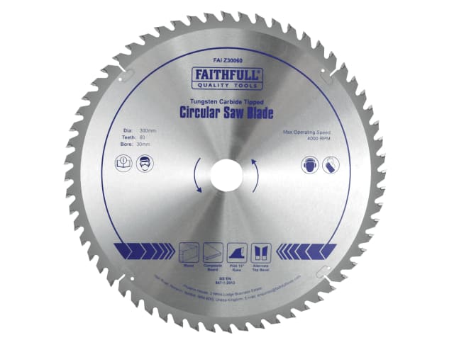 FAIZ30060 TCT Circular Saw Blade 300 x 30mm x 60T POS