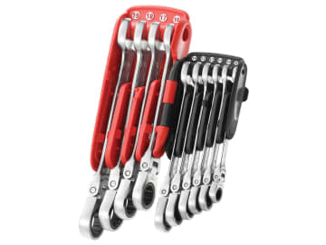 FCM467BFJP10 467BF.JP10PB Ratchet Combination Flexi Wrench Set, 10 Piece