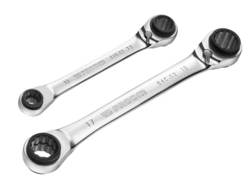 FCM64CJ2PB Quatro Ratcheting Spanner Set, 2 Piece