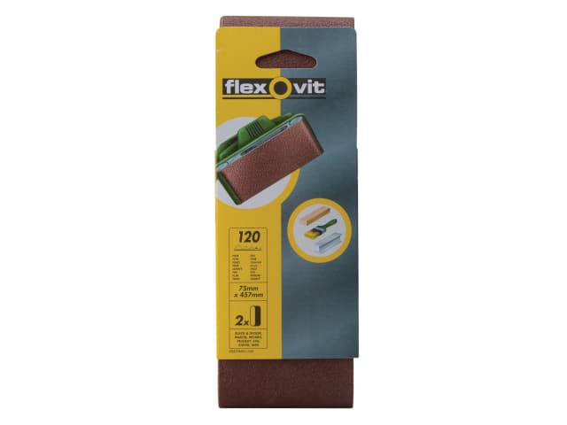 FLV26464 Cloth Sanding Belt 457 x 75mm Fine 120G (Pack 2)