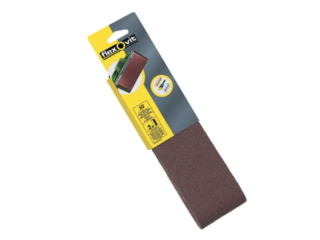 FLV26469 Cloth Sanding Belt 533 x 75mm Medium 80G (Pack 2)