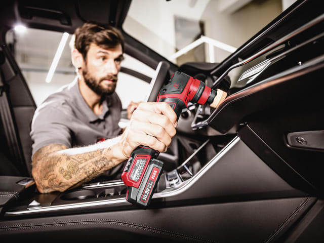 FLXPXE80M PXE 80 10.8-EC/2.5 Spot Polisher & Accessories 10.8V 2 x 2.5Ah Li-ion