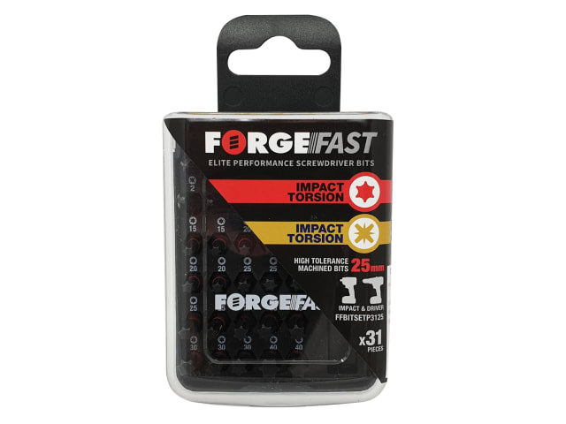 FORFFBSPZT31 ForgeFast PZ/TX Compatible Impact Bit Set, 31 Piece
