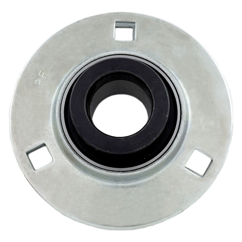 SS-SAPF207-22 SLFE1-3/8 Round 3 Bolt Pressed Steel Stainless Steel Bearing with Eccentric Locking Collar