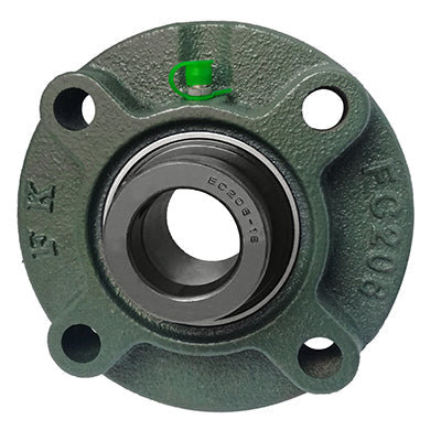 SBFC207 (FC35A) - 35mm Bore 4 Bolt Round Cartridge Cast Iron Self Lube Housed Bearing & Insert