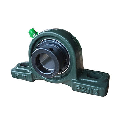 HCP202 (NP15DEC) - 15mm Bore 2 Bolt Plummer / Pillow Block Cast Iron Self Lube Housed Bearing & Eccentric Locking Collar