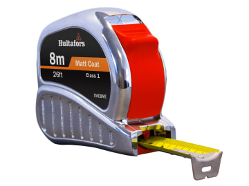 HUL368213 TM8ME Chrome Tri-Matic Pocket Tape 8m/26ft (Width 25mm)