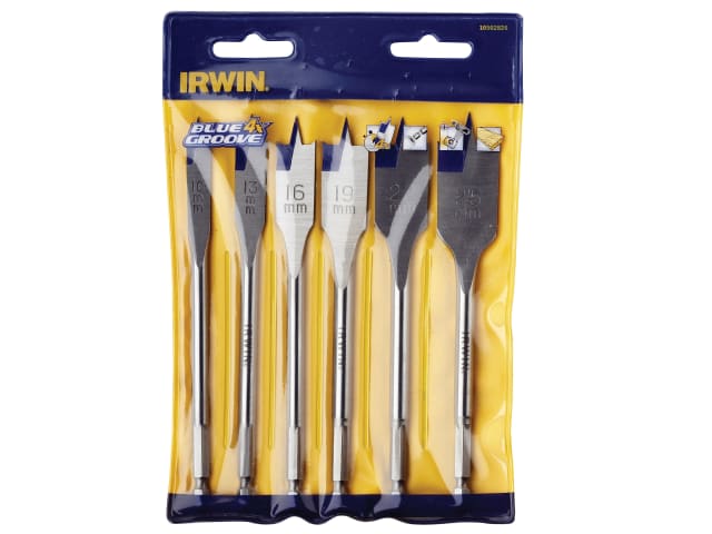 IRW10502826 Blue Groove 4X Flat Bit Set, 6 Piece