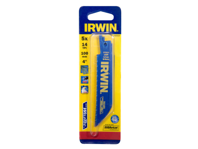 IRW10504147 414R Sabre Saw Blade Metal Cutting 100mm 14 TPI Pack of 5