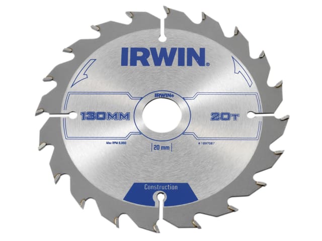 IRW1897087 Construction Circular Saw Blade 130 x 20mm x 20T ATB