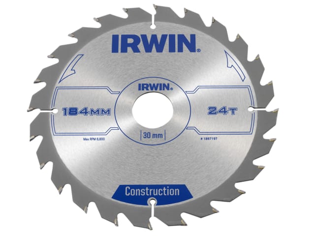 IRW1897197 Construction Circular Saw Blade 184 x 30mm x 24T ATB