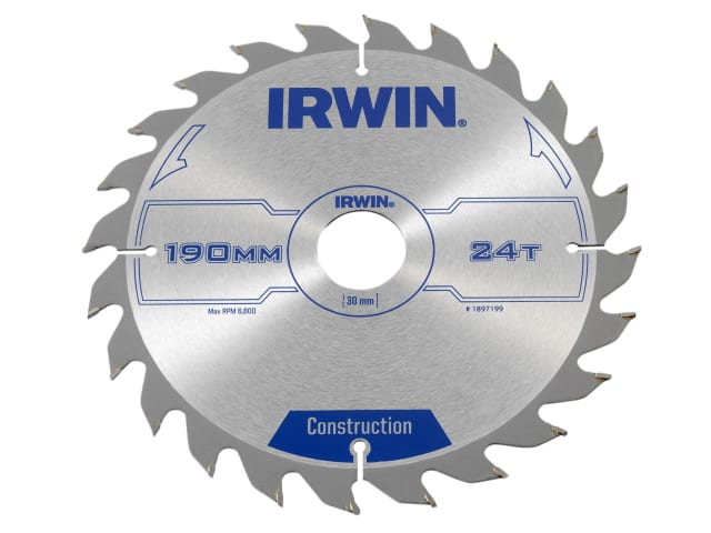 IRW1897199 Construction Circular Saw Blade 190 x 30mm x 24T ATB