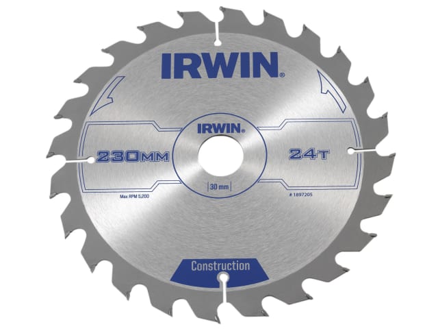 IRW1897205 Construction Circular Saw Blade 230 x 30mm x 24T ATB