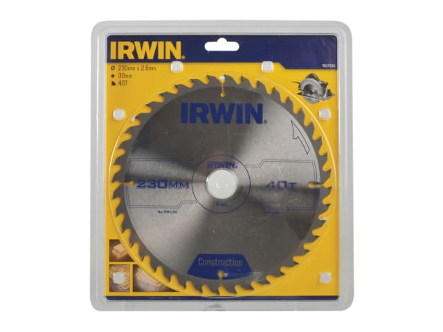IRW1897206 Construction Circular Saw Blade 230 x 30mm x 40T ATB