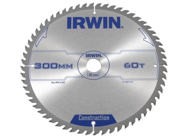 IRW1897213 General Purpose Table & Mitre Saw Blade 300 x 30mm x 60T ATB