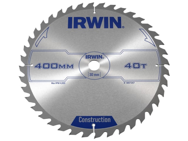 IRW1897347 General Purpose Table & Mitre Saw Blade 400 x 30mm x 40T ATB
