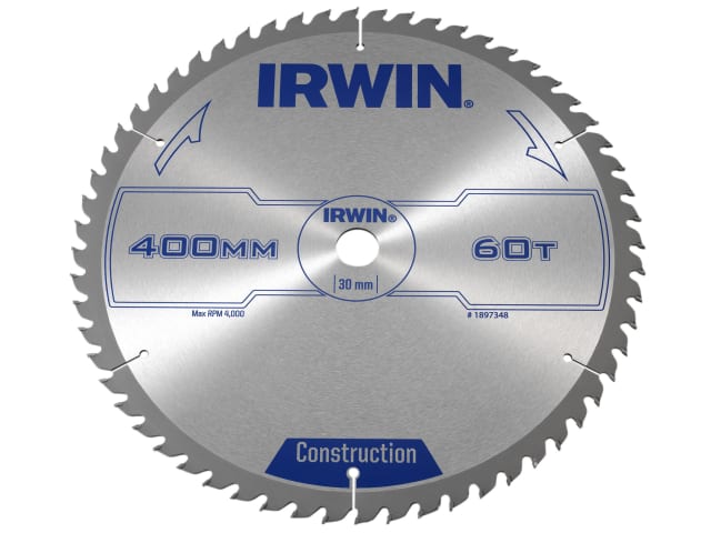 IRW1897348 General Purpose Table & Mitre Saw Blade 400 x 30mm x 60T ATB