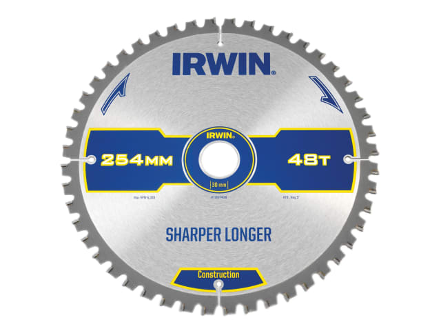 IRW1897428 Construction Mitre Circular Saw Blade 254 x 30mm x 48T ATB/Neg