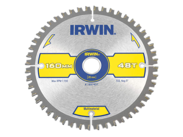 IRW1897437 Multi Material Circular Saw Blade 160 x 20mm x 48T TCG