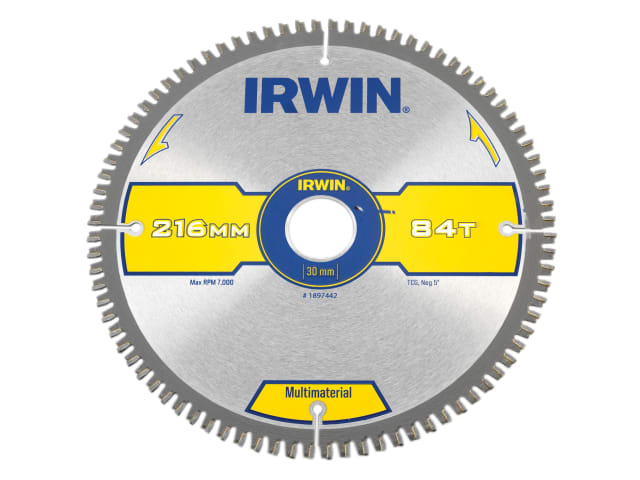 IRW1897442 Multi Material Circular Saw Blade 216 x 30mm x 84T TCG