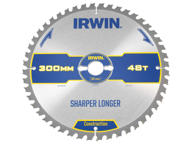 IRW1897451 Construction Table & Mitre Circular Saw Blade 300 x 30mm x 48T ATB