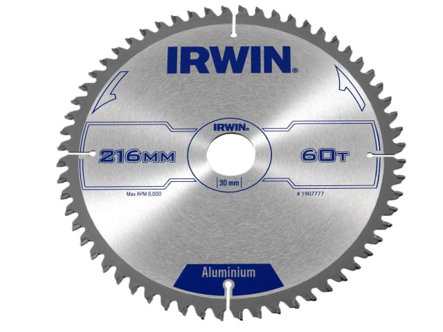 IRW1907777 Professional Aluminium Circular Saw Blade 216 x 30mm x 60T TCG