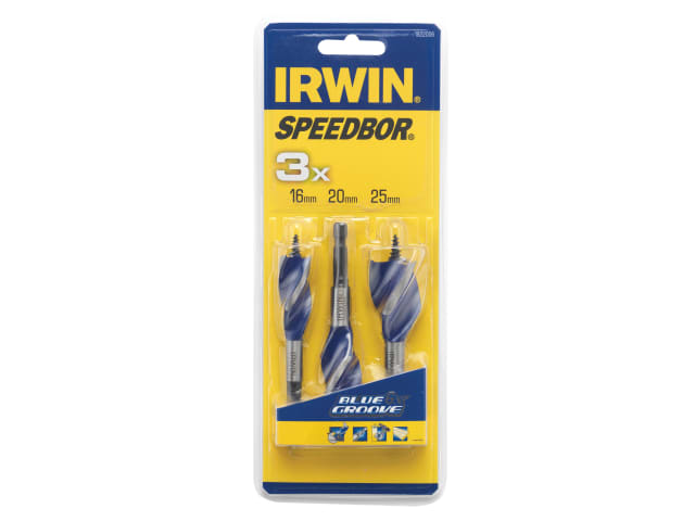 IRW1922006 Blue Groove 6X Stubby Wood Bit Set, 3 Piece